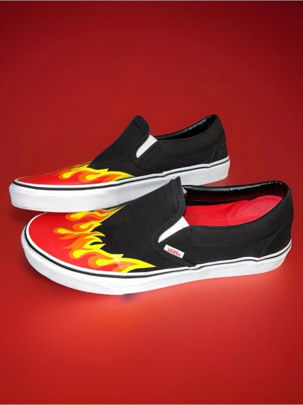Vans Slip On Mens 12 Flaming Hot Cheetos Rare Employees-only Sneekers/Shoes